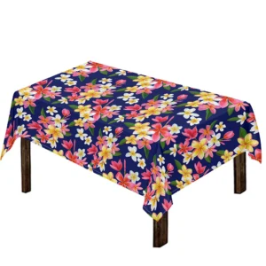 Tropical Frangipani Plumeria Print Tablecloth Kitchen Home Decor