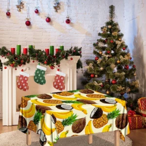 Tropical Fruits Pattern Print Tablecloth Kitchen Home Decor