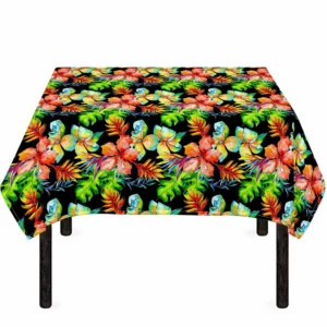 Tropical Hawaii Flowers Pattern Print Tablecloth Kitchen Home Decor