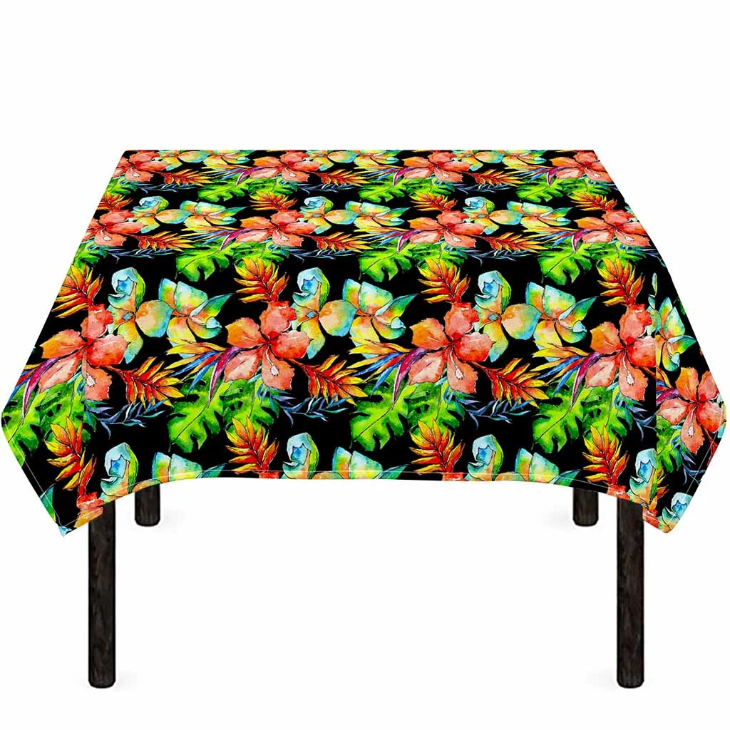 Tropical Hawaii Flowers Pattern Print Tablecloth Kitchen Home Decor Tropical Hawaii Flowers Pattern Print Tablecloth Kitchen Home Decor