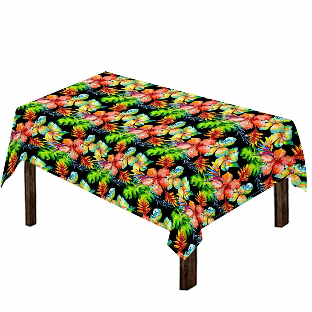 Tropical Hawaii Flowers Pattern Print Tablecloth Kitchen Home Decor Tropical Hawaii Flowers Pattern Print Tablecloth Kitchen Home Decor