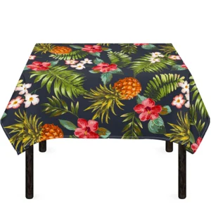 Tropical Hawaii Pineapple Pattern Print Tablecloth Kitchen Home Decor