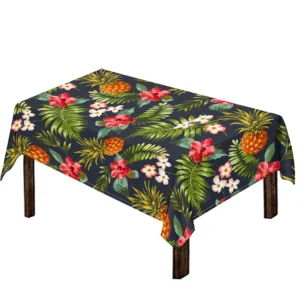 Tropical Hawaii Pineapple Pattern Print Tablecloth Kitchen Home Decor
