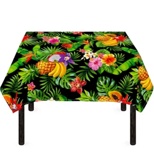 Tropical Hawaiian Fruits Pattern Print Tablecloth Kitchen Home Decor
