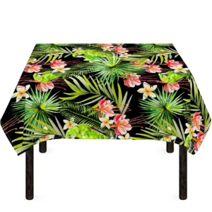 Tropical Hawaiian Parrot Pattern Print Tablecloth Kitchen Home Decor