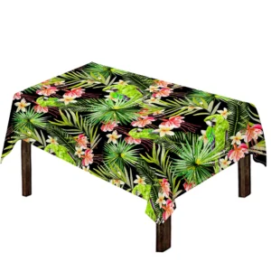 Tropical Hawaiian Parrot Pattern Print Tablecloth Kitchen Home Decor