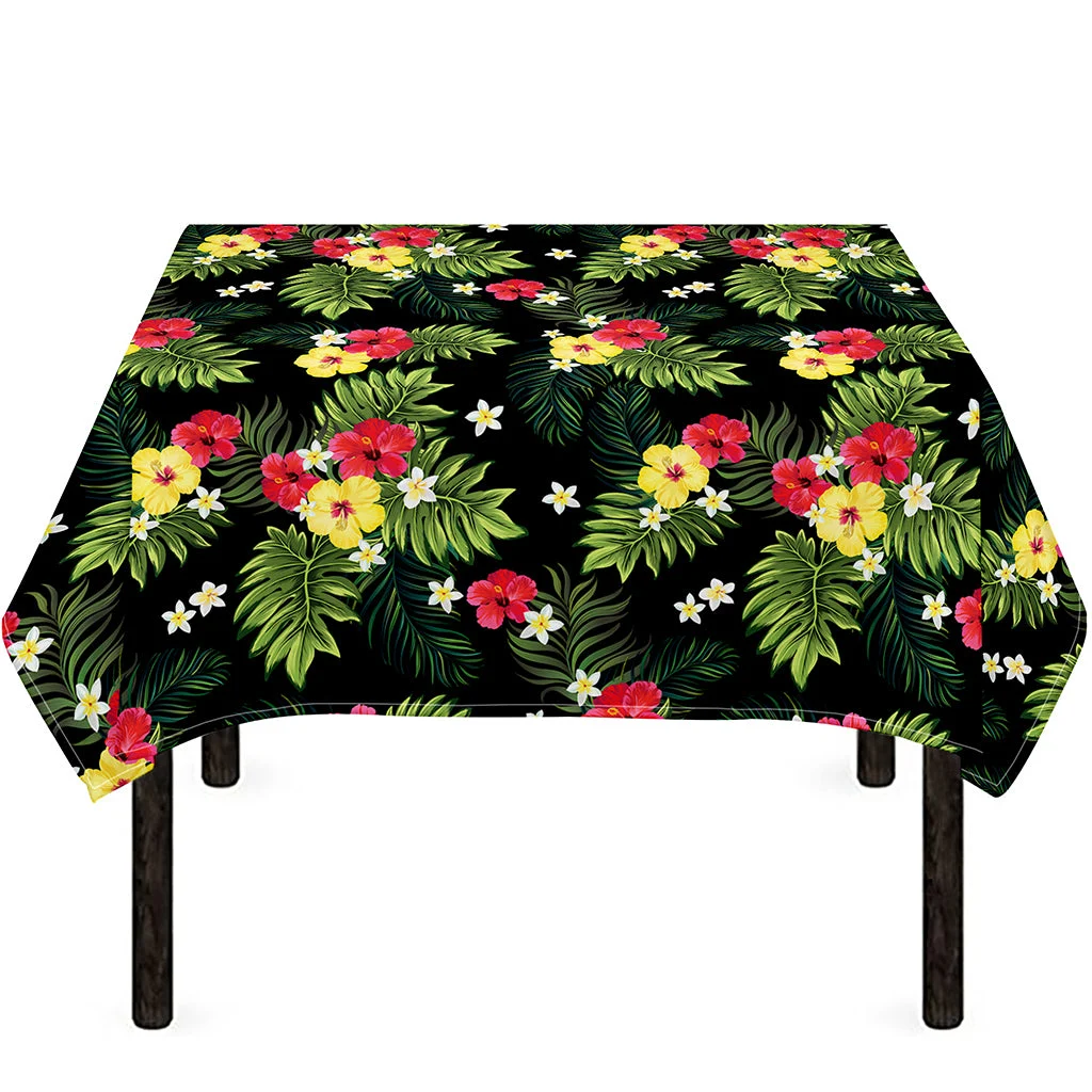 Tropical Hibiscus Aloha Pattern Print Tablecloth Kitchen Home Decor Tropical Hibiscus Aloha Pattern Print Tablecloth Kitchen Home Decor