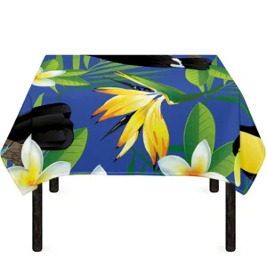 Tropical Keel-Billed Toucan Print Tablecloth Kitchen Home Decor