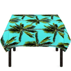 Tropical Palm Tree Pattern Print Tablecloth Kitchen Home Decor