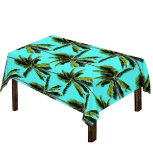 Tropical Palm Tree Pattern Print Tablecloth Kitchen Home Decor