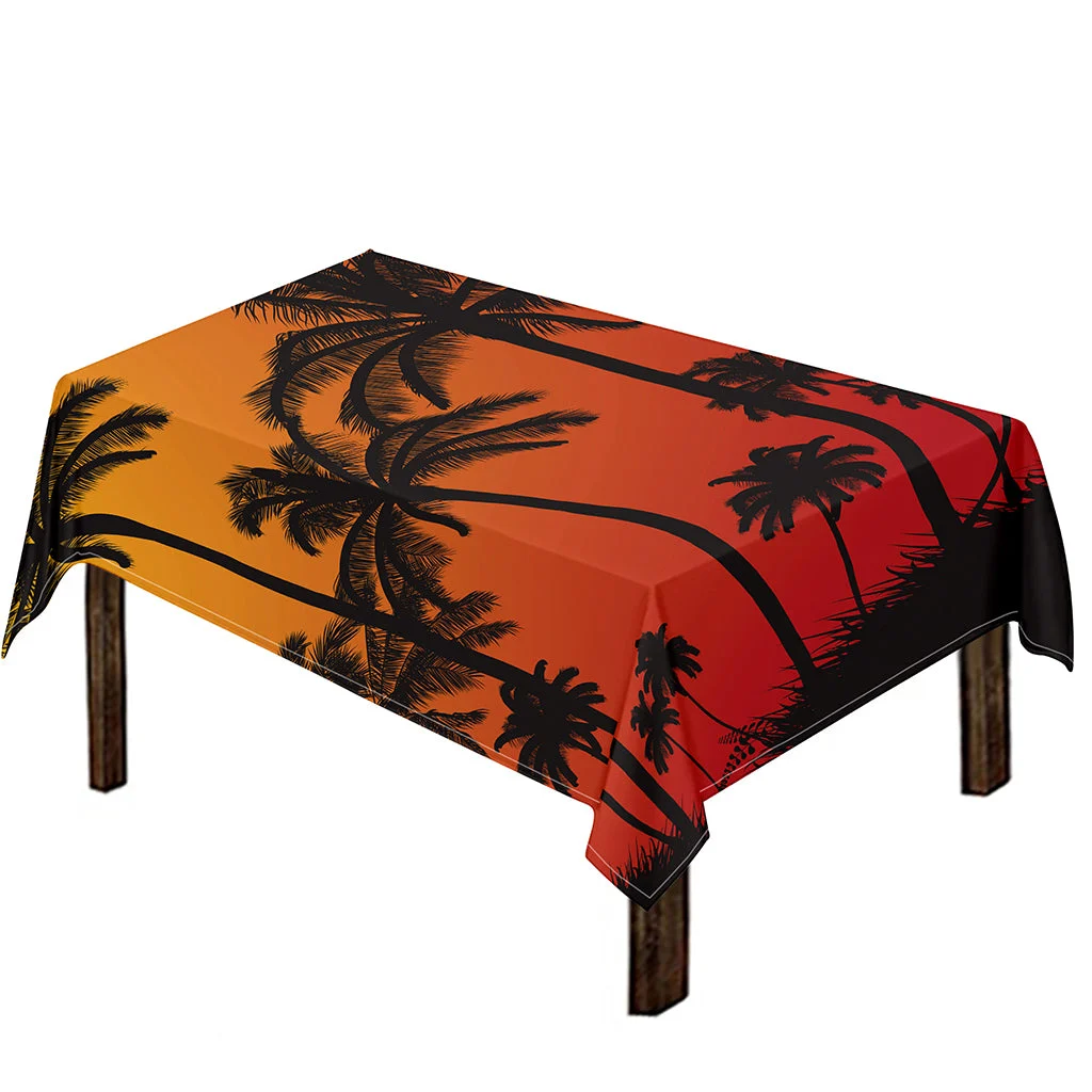 Tropical Palm Tree Sunset Print Tablecloth Kitchen Home Decor Tropical Palm Tree Sunset Print Tablecloth Kitchen Home Decor