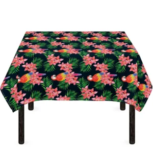 Tropical Parrot Pattern Print Tablecloth Kitchen Home Decor