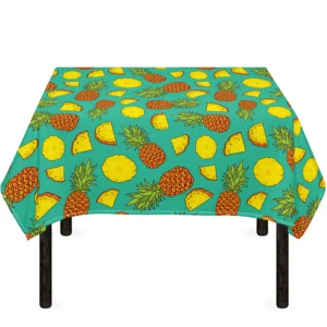Tropical Pineapples Pattern Print Tablecloth Kitchen Home Decor