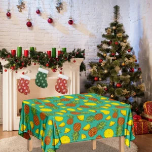 Tropical Pineapples Pattern Print Tablecloth Kitchen Home Decor