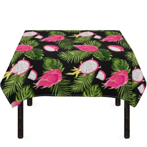 Tropical Pitaya Pattern Print Tablecloth Kitchen Home Decor