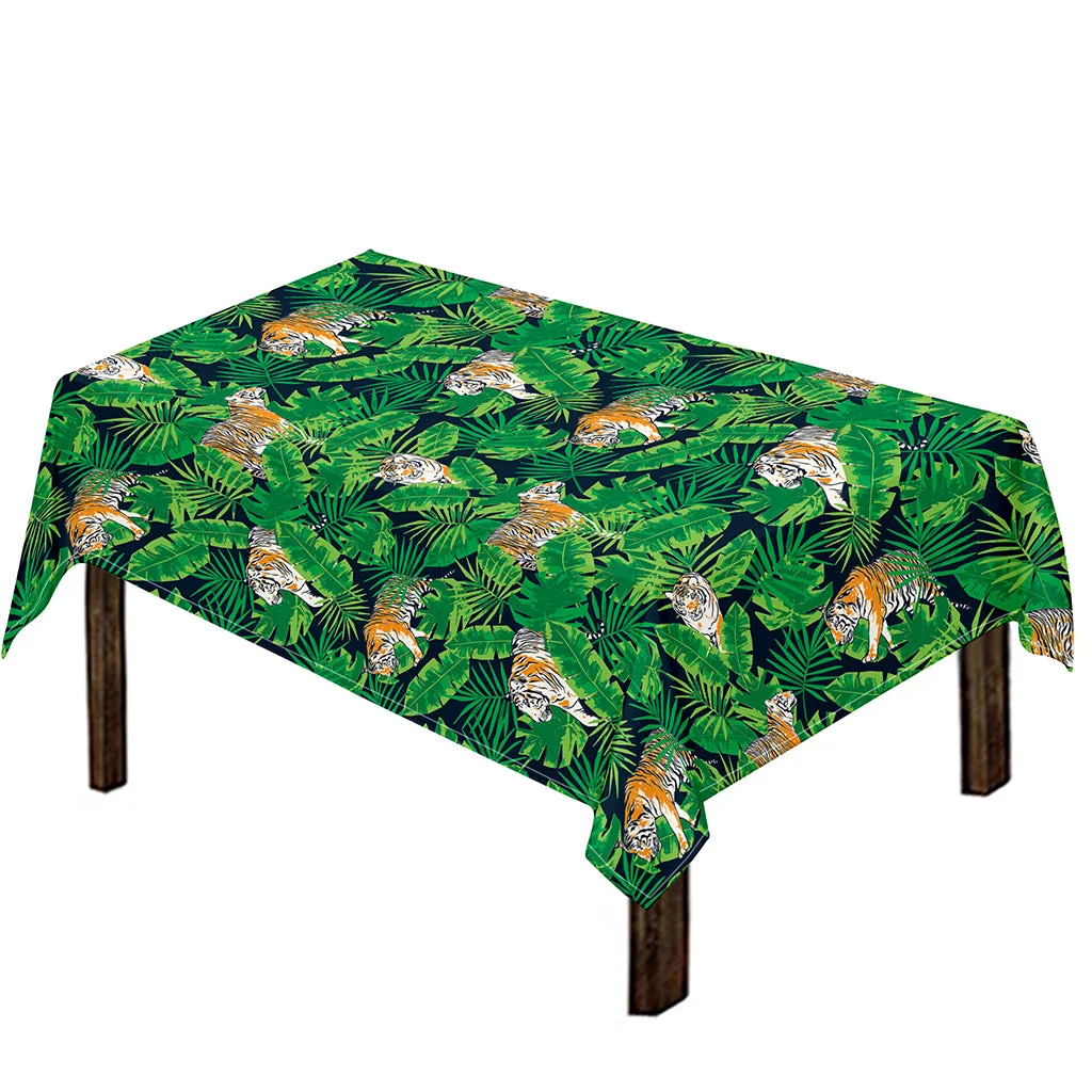 Tropical Tiger Pattern Print Tablecloth Kitchen Home Decor Tropical Tiger Pattern Print Tablecloth Kitchen Home Decor