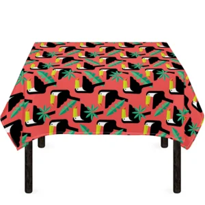 Tropical Toco Toucan Pattern Print Tablecloth Kitchen Home Decor