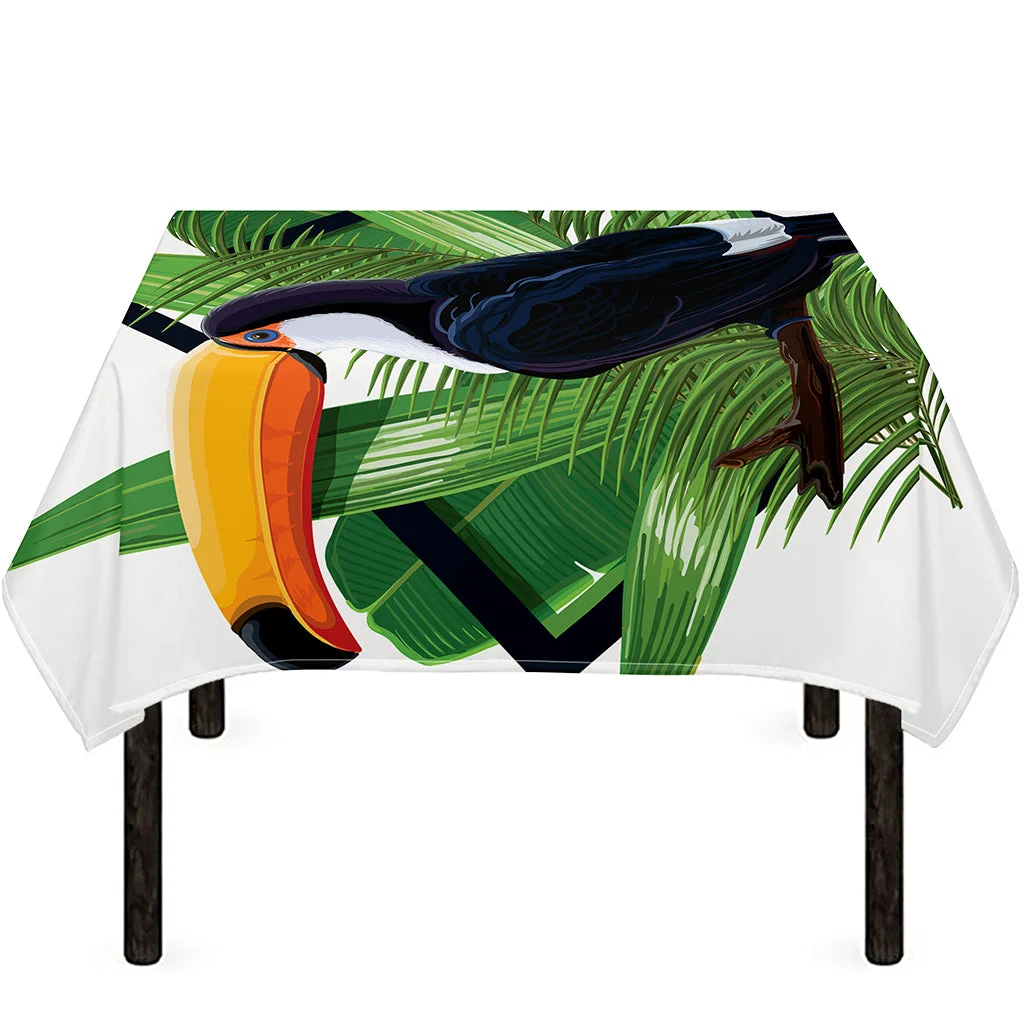 Tropical Toco Toucan Print Tablecloth Kitchen Home Decor Tropical Toco Toucan Print Tablecloth Kitchen Home Decor