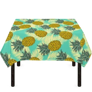 Tropical Vintage Pineapple Pattern Print Tablecloth Kitchen Home Decor