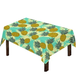 Tropical Vintage Pineapple Pattern Print Tablecloth Kitchen Home Decor
