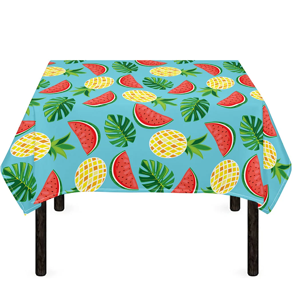 Tropical Watermelon And Pineapple Print Tablecloth Kitchen Home Decor Tropical Watermelon And Pineapple Print Tablecloth Kitchen Home Decor