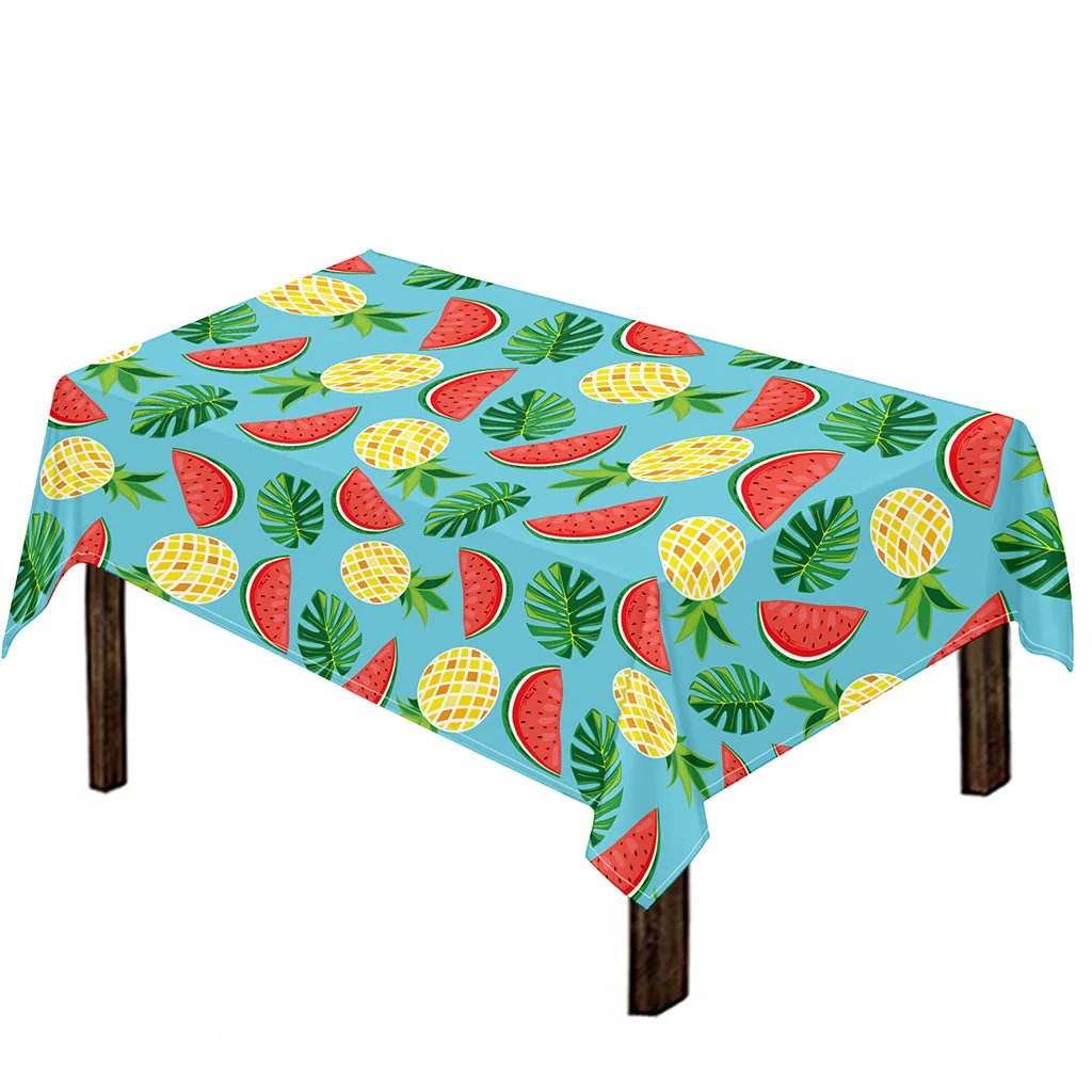 Tropical Watermelon And Pineapple Print Tablecloth Kitchen Home Decor Tropical Watermelon And Pineapple Print Tablecloth Kitchen Home Decor