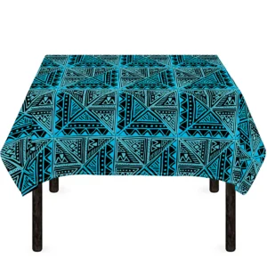 Turquoise African Ethnic Pattern Print Tablecloth Kitchen Home Decor