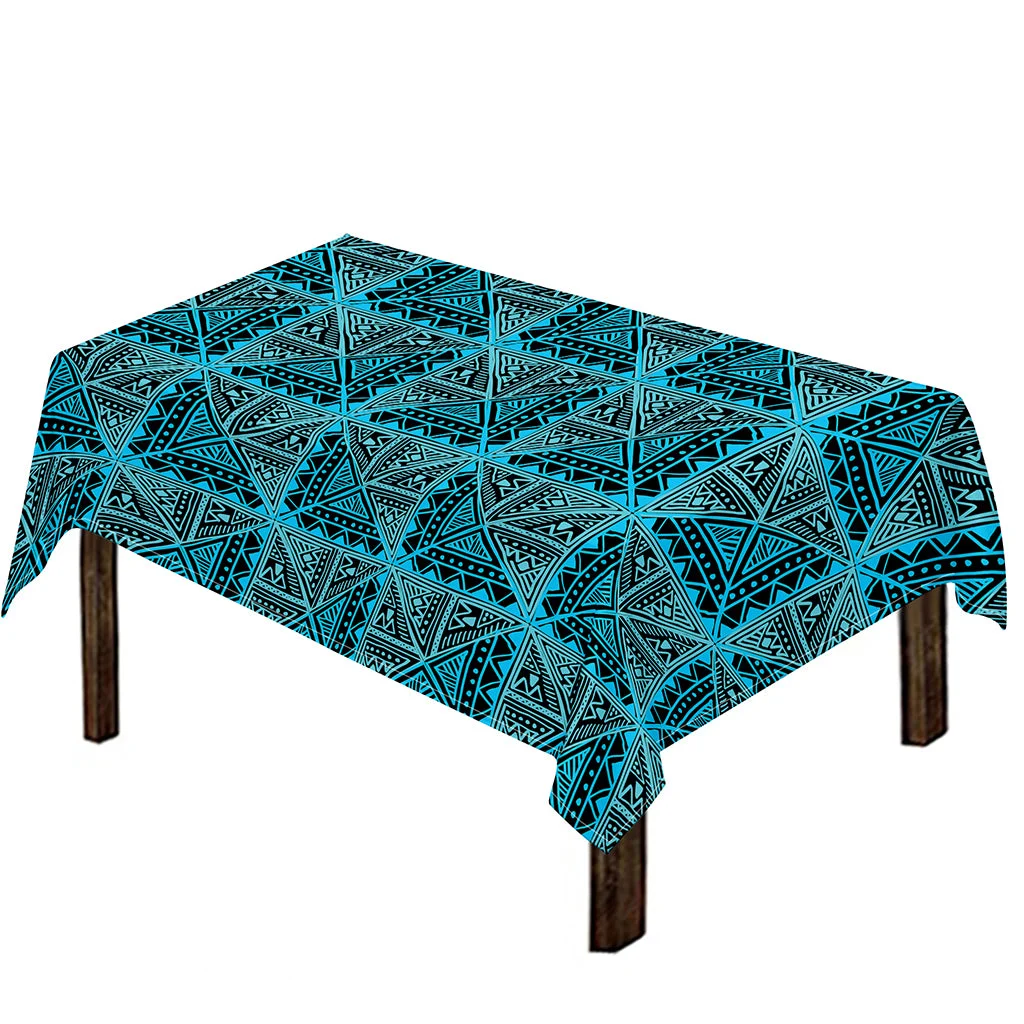 Turquoise African Ethnic Pattern Print Tablecloth Kitchen Home Decor Turquoise African Ethnic Pattern Print Tablecloth Kitchen Home Decor