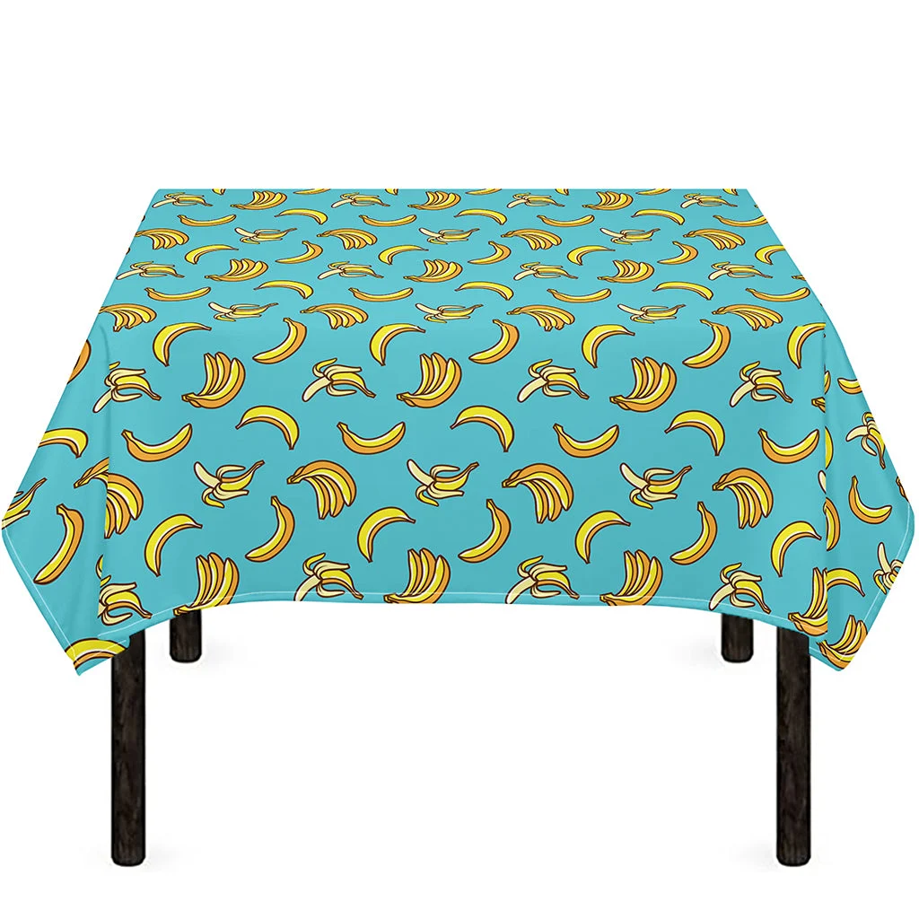Turquoise Banana Pattern Print Tablecloth Kitchen Home Decor Turquoise Banana Pattern Print Tablecloth Kitchen Home Decor