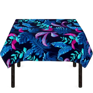 Turquoise Hawaii Tropical Pattern Print Tablecloth Kitchen Home Decor