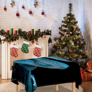 Turquoise Snake Print Tablecloth Kitchen Home Decor