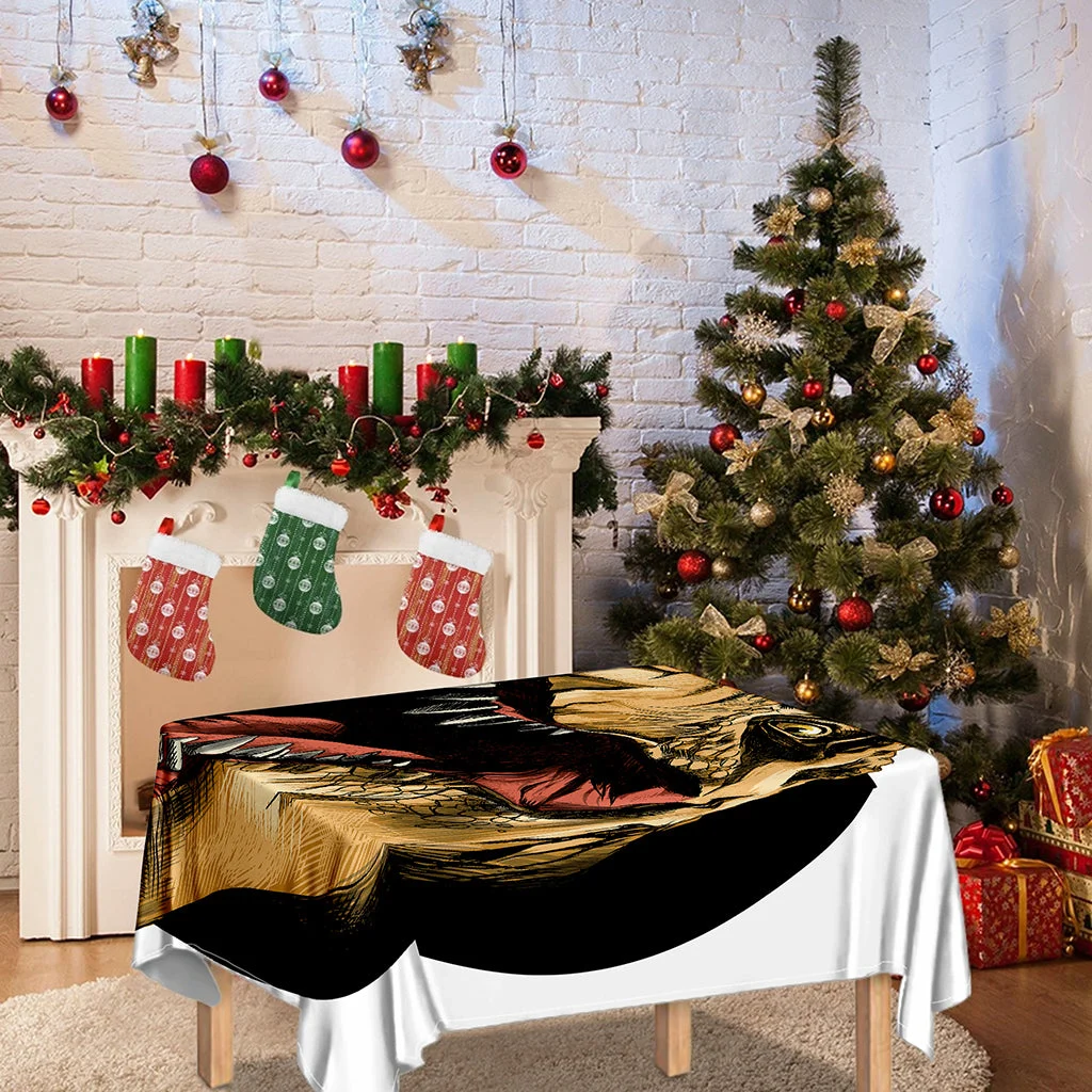 Tyrannosaurus Rex Head Print Tablecloth Kitchen Home Decor Tyrannosaurus Rex Head Print Tablecloth Kitchen Home Decor