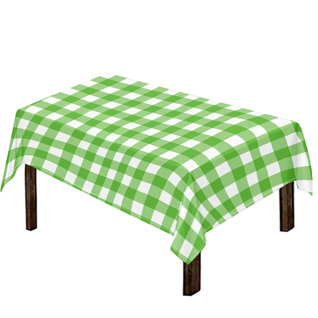 UFO Green And White Buffalo Check Print Tablecloth Kitchen Home Decor UFO Green And White Buffalo Check Print Tablecloth Kitchen Home Decor