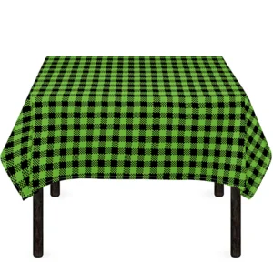 UFO Green Buffalo Plaid Print Tablecloth Kitchen Home Decor
