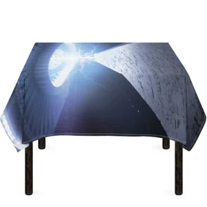 UFO Pyramid Print Tablecloth Kitchen Home Decor