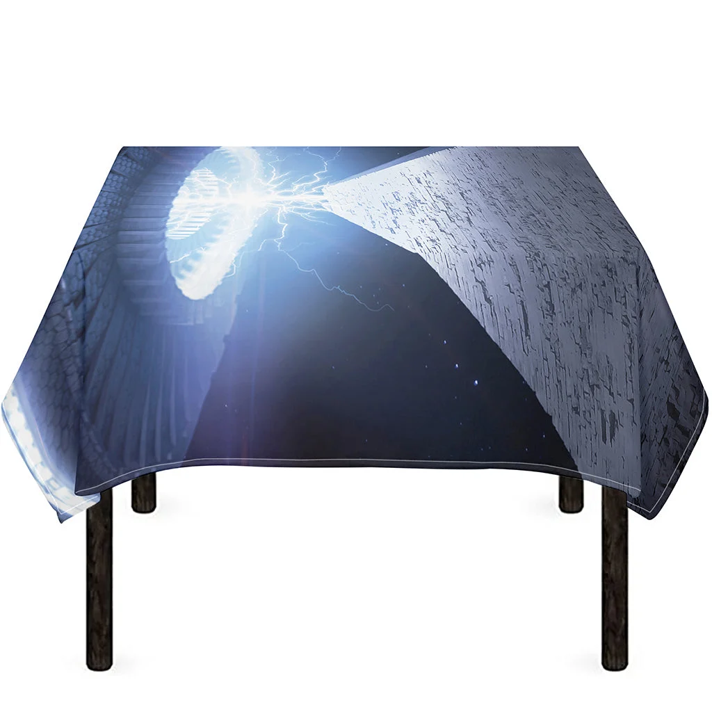 UFO Pyramid Print Tablecloth Kitchen Home Decor UFO Pyramid Print Tablecloth Kitchen Home Decor