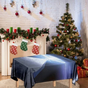 UFO Pyramid Print Tablecloth Kitchen Home Decor