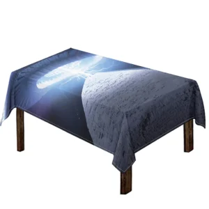 UFO Pyramid Print Tablecloth Kitchen Home Decor