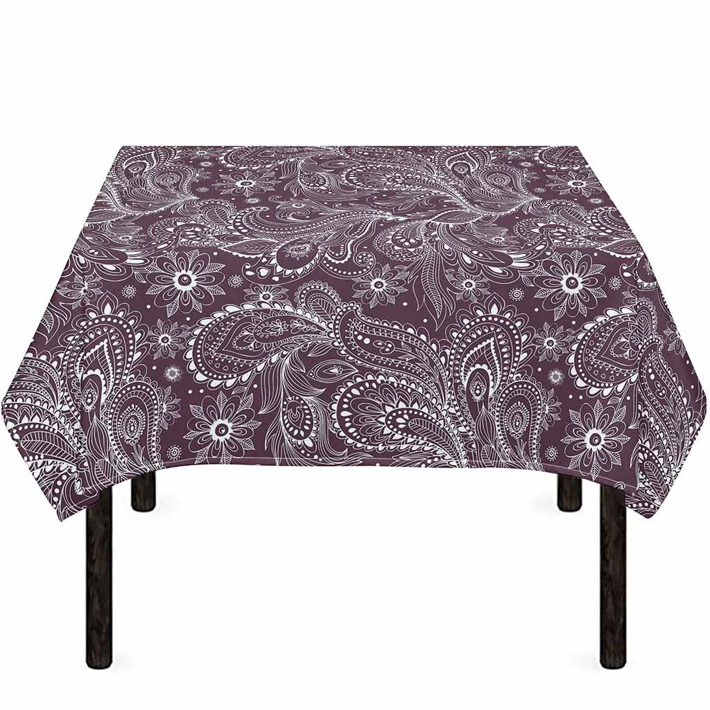 Umber Floral Bohemian Pattern Print Tablecloth Kitchen Home Decor Umber Floral Bohemian Pattern Print Tablecloth Kitchen Home Decor