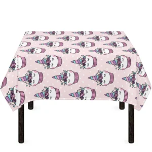 Unicorn Cupcake Pattern Print Tablecloth Kitchen Home Decor