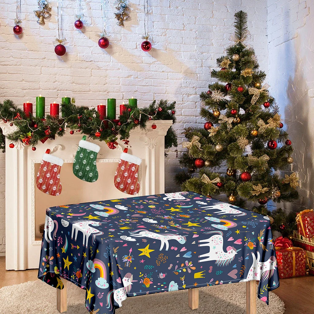 Unicorn Dream Cartoon Pattern Print Tablecloth Kitchen Home Decor Unicorn Dream Cartoon Pattern Print Tablecloth Kitchen Home Decor