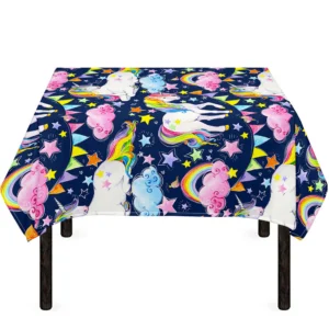 Unicorn Night Festival Pattern Print Tablecloth Kitchen Home Decor