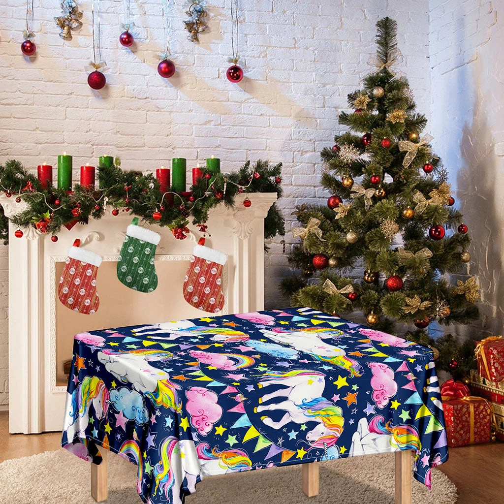 Unicorn Night Festival Pattern Print Tablecloth Kitchen Home Decor Unicorn Night Festival Pattern Print Tablecloth Kitchen Home Decor