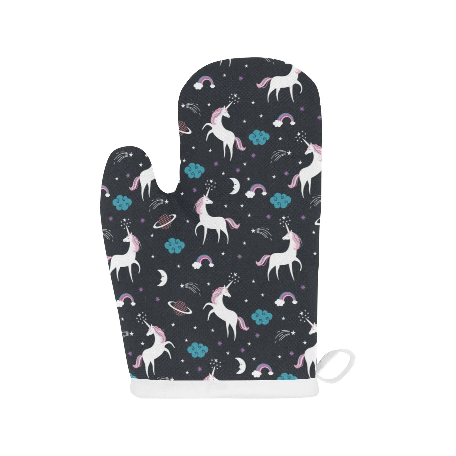Unicorn Rainbows Moon Cloud Star Pattern Heat Resistant Oven Mitts Pot Holders Set Unicorn Rainbows Moon Cloud Star Pattern Heat Resistant Oven Mitts Pot Holders Set