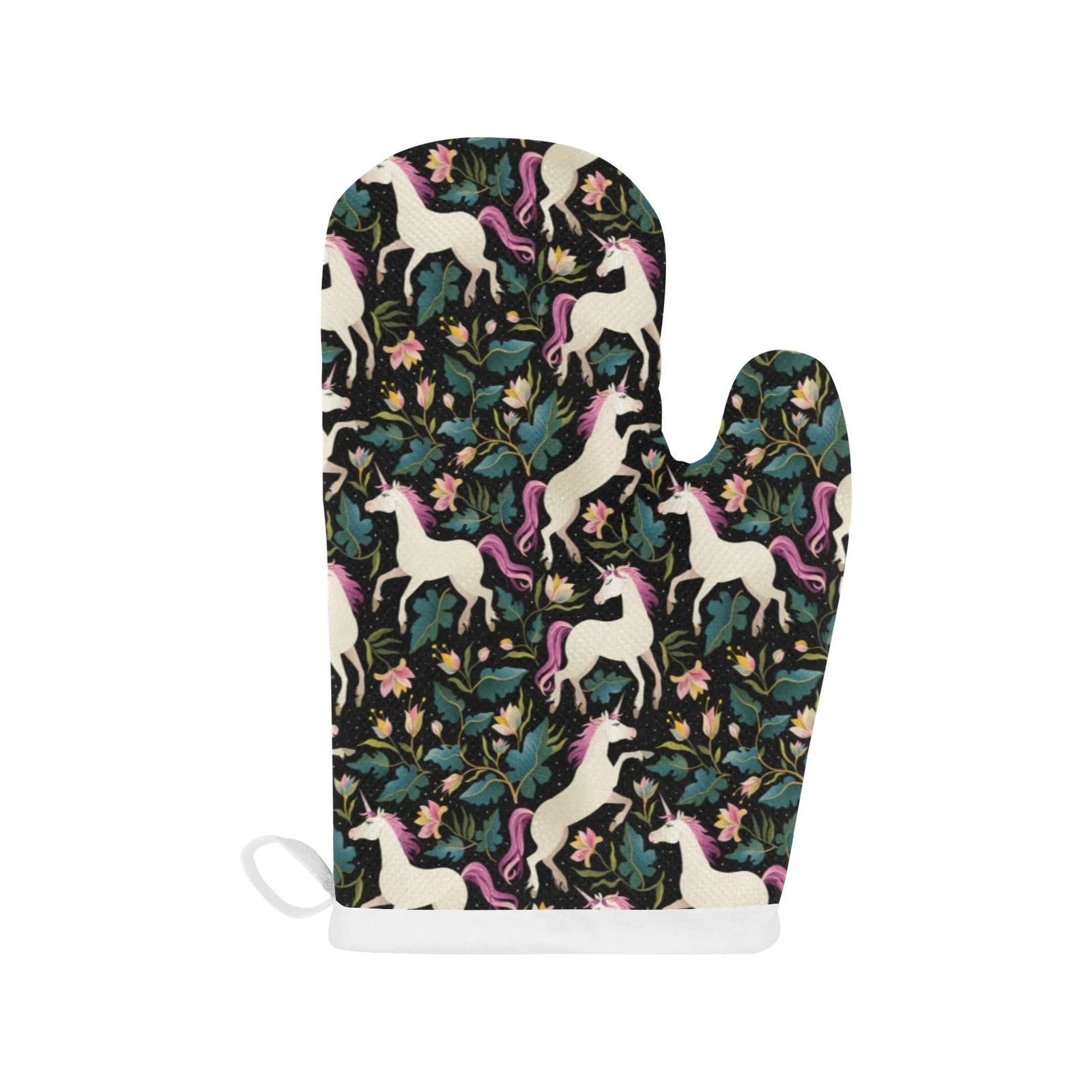 Unicorns Forest Background Heat Resistant Oven Mitts Pot Holders Set Unicorns Forest Background Heat Resistant Oven Mitts Pot Holders Set