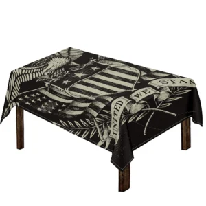 United We Stand American Flag Print Tablecloth Kitchen Home Decor