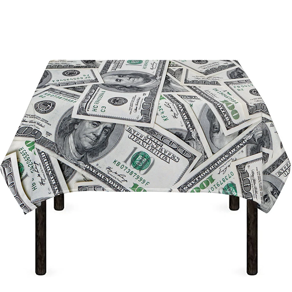 US Dollar Pattern Print Tablecloth Kitchen Home Decor US Dollar Pattern Print Tablecloth Kitchen Home Decor