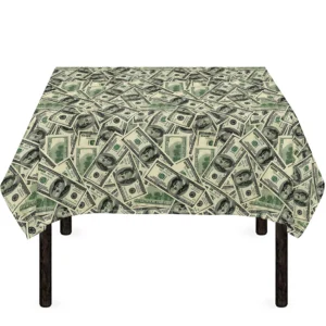 US Dollar Print Tablecloth Kitchen Home Decor