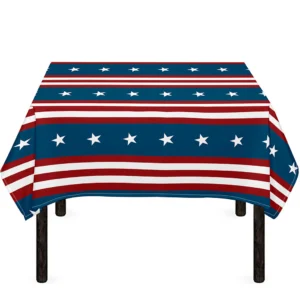 USA Independence Day Pattern Print Tablecloth Kitchen Home Decor