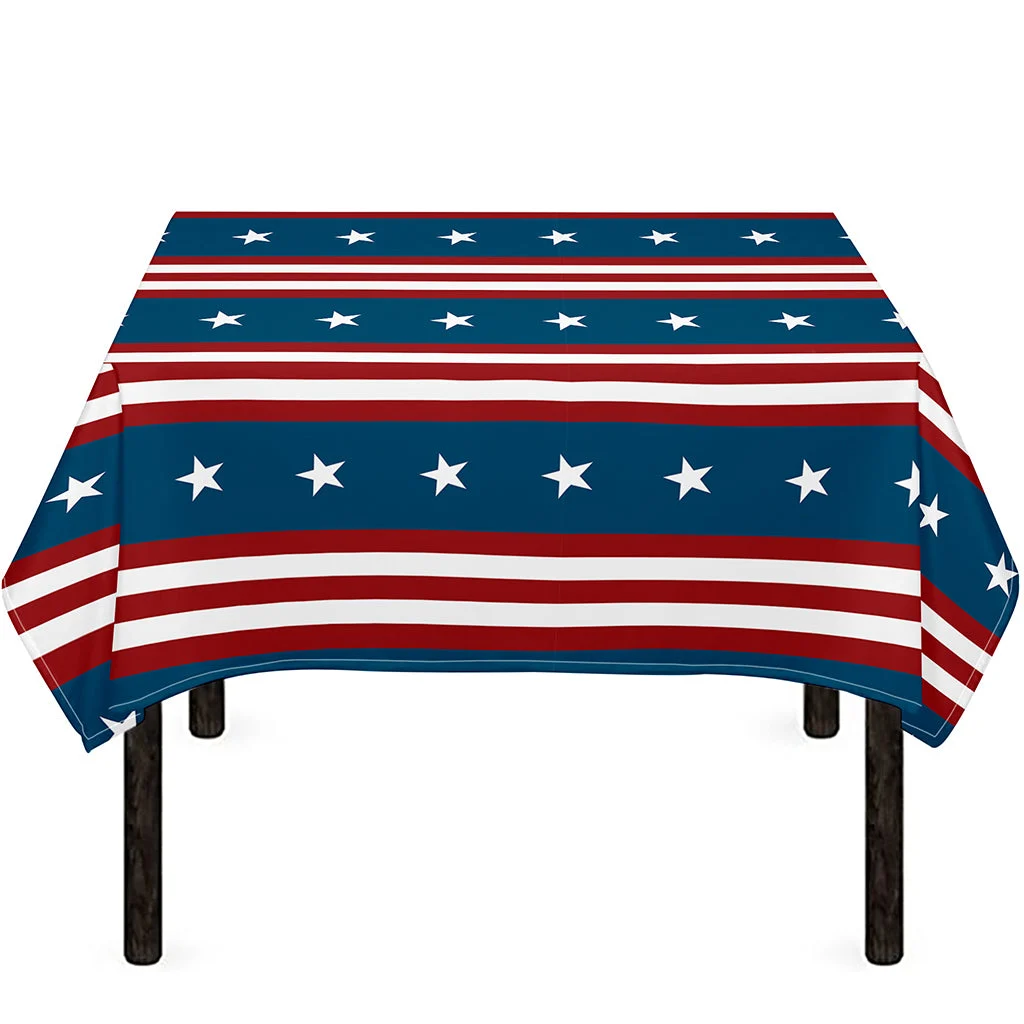 USA Independence Day Pattern Print Tablecloth Kitchen Home Decor USA Independence Day Pattern Print Tablecloth Kitchen Home Decor